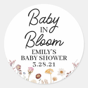 Bebé en Pegatinas de Bloom, paquete de semillas, B