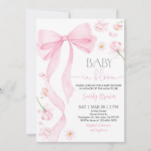 Bebé en sangre Invitación a Baby Shower Coquette P