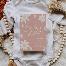 Bebé en sangre Invitación Baby Shower Daisy rosa
