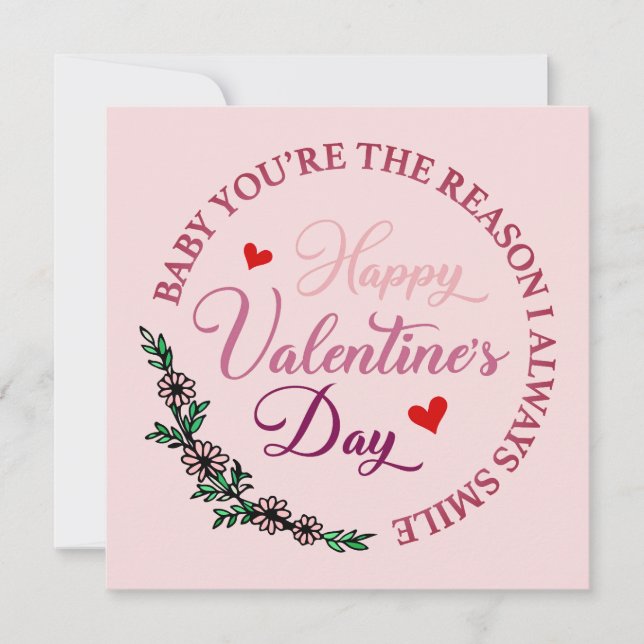 Bebé, eres la razón por la que siempre sonrío San  (Anverso)