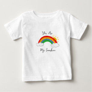 Bebé Eres mi camiseta de pequeño arco iris brillante.