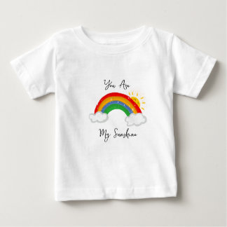 Bebé Eres mi camiseta de pequeño arco iris brillante.