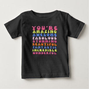 Bebé Eres una camiseta de vibraciones positivas asombro
