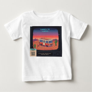 Bebé Error de verano retro 404 camiseta Glitch Art