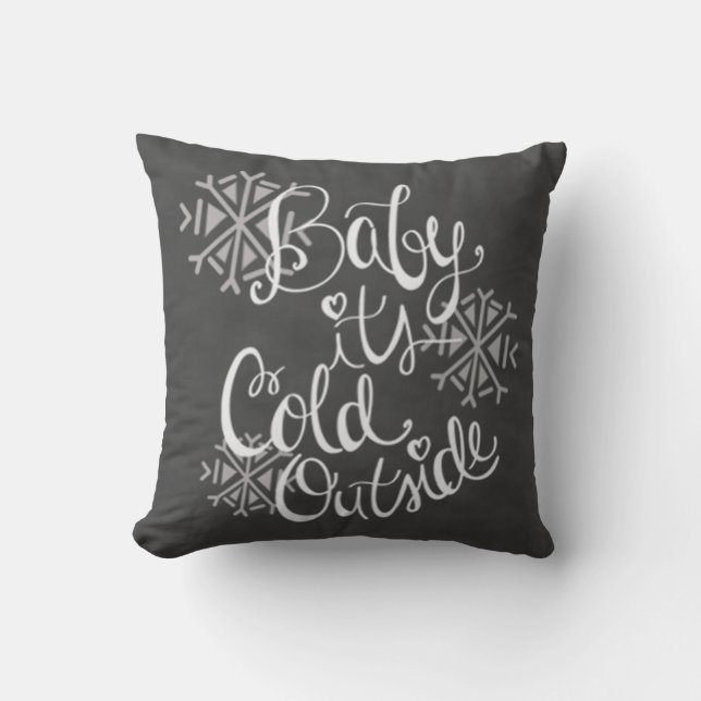 Bebé es almohada exterior fría del copo de nieve (Anverso)