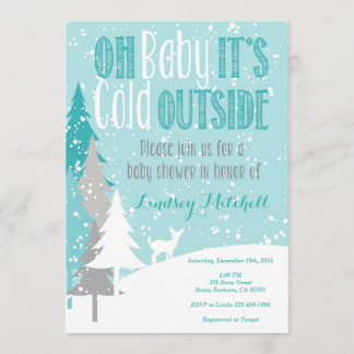 Bebé es invitación exterior fría de Baby Shower