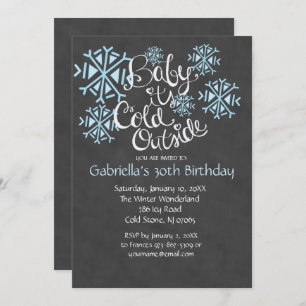 Bebé es invitación exterior fría del cumpleaños