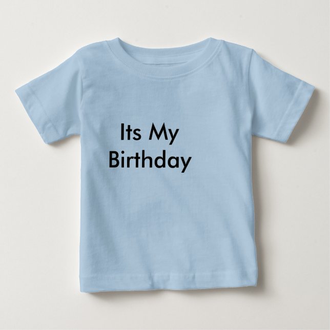 Bebé Es mi camiseta de cumpleaños con texto delantero y (Anverso)