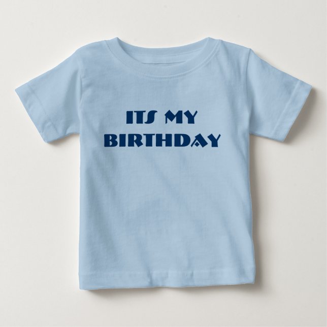 Bebé Es mi camiseta de cumpleaños con texto delantero y (Anverso)