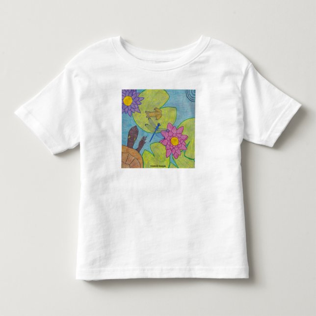 Bebé Escena de estanque (blanco) - Camiseta para niños  (Anverso)