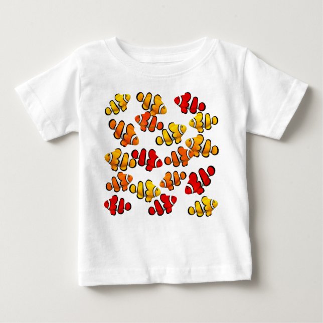 Bebé Escuela de la camiseta del niño de Clownfish del (Anverso)