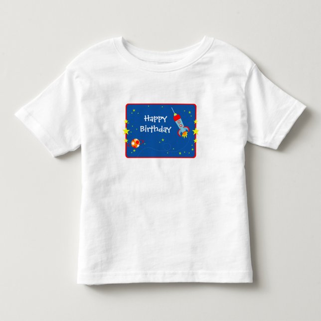 Bebé Espacio Ultraterrestre 1 Camiseta de cumpleaños (Anverso)