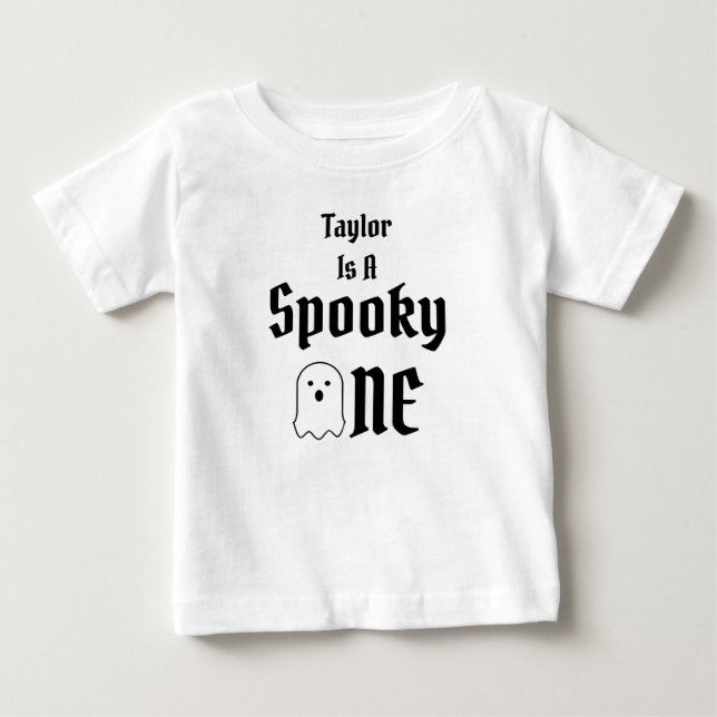 Bebé Espeluznante Camiseta de un primer cumpleaños (Anverso)