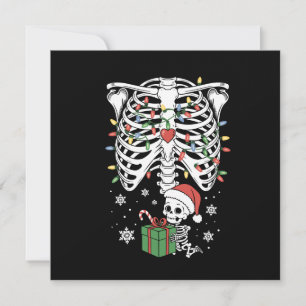 Bebé esqueleto lindo mamá embarazada de Navidad Ma