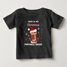 Bebé Esta es mi camiseta de fútbol navideña con snacks