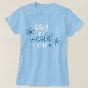 Bebé, está frío fuera de la camiseta de los Navida