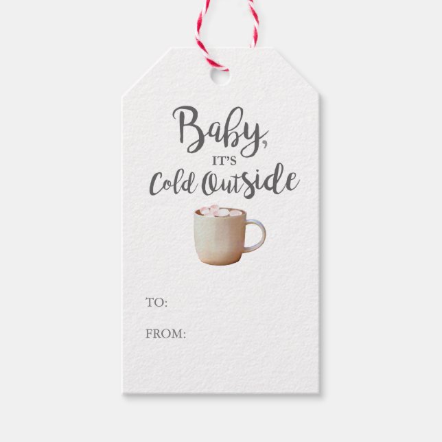 Bebé está frío fuera de la etiqueta de regalo rosa (Anverso)