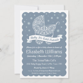 Bebé, está frío fuera de la invitación a la ducha