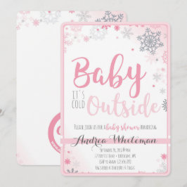 Bebé, está frío fuera de la invitación de Baby Sho