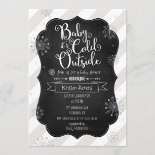 Bebé, está frío fuera de la invitación de Baby Sho