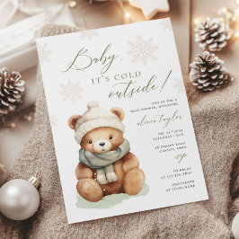 Bebé, está frío fuera de la invitación de Baby Sho