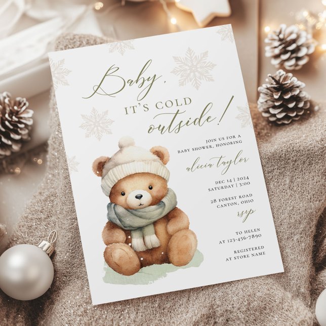 Bebé, está frío fuera de la invitación de Baby Sho (Subido por el creador)