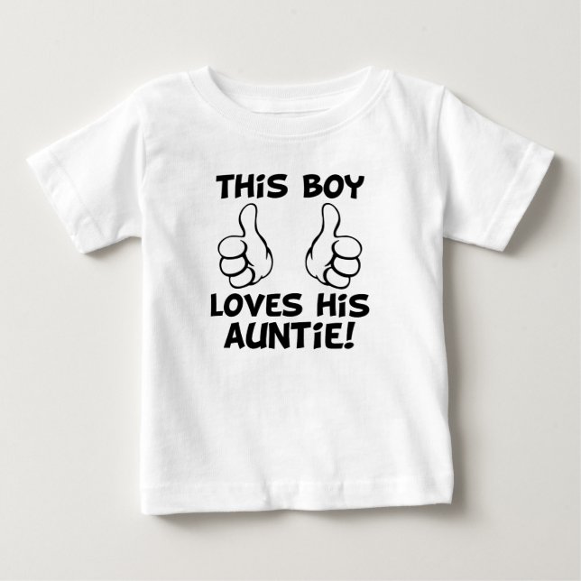 Bebé Este chico ama a su tía la graciosa camiseta de ni (Anverso)