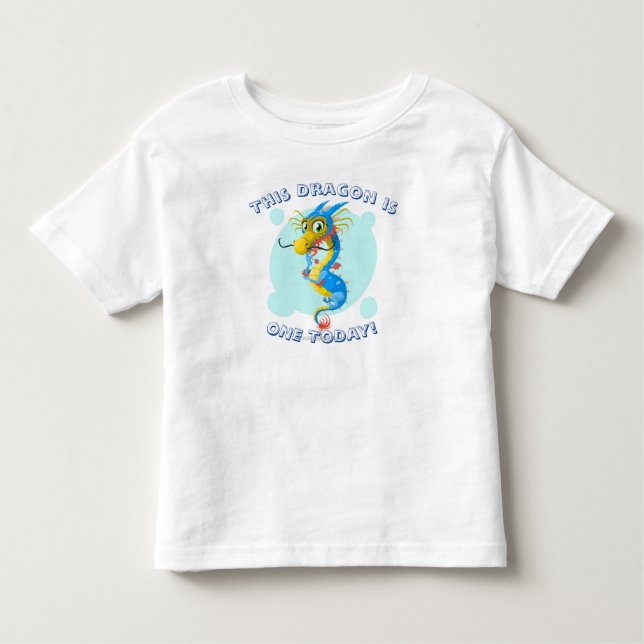 Bebé Este Dragón Cumple Un Año Hoy - Camiseta de Cumple (Anverso)