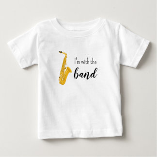 Bebé Estoy con la Banda Camiseta de Saxofón para Bebé/N