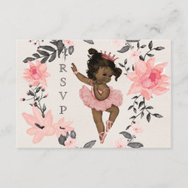 Bebé étnico Ballerina Watercolor Wreath RSVP