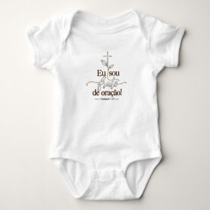 Bebé Eu Sou Fruto de Oração   Body Cristão para Bebê – 