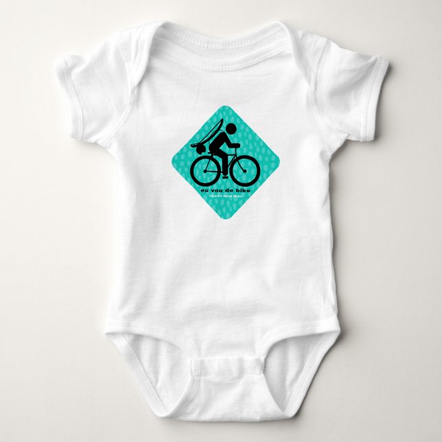 Bebé Eu vou de bike: Body de Capoeira para bebês! (Anverso)