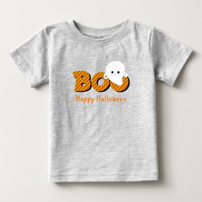 Bebé fantasma feliz camiseta de Halloween (Anverso)