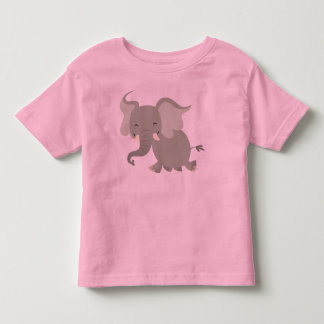 Bebé Feliz camiseta linda de los niños del elefante del
