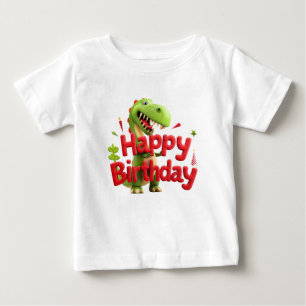 Bebé Feliz Cumpleaños Dinosaurio - Camiseta de Dino Ver
