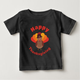 Bebé Feliz Día de Acción de Gracias, camiseta de Turquí