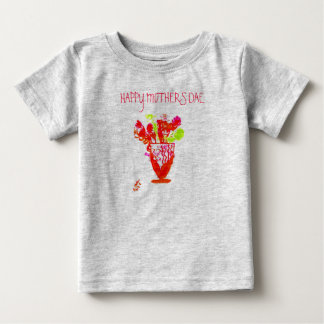 Bebé Feliz día de la madre / camiseta navase de flores