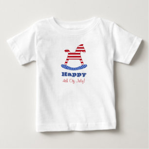 Bebé Feliz el 4 de julio embroma la camiseta