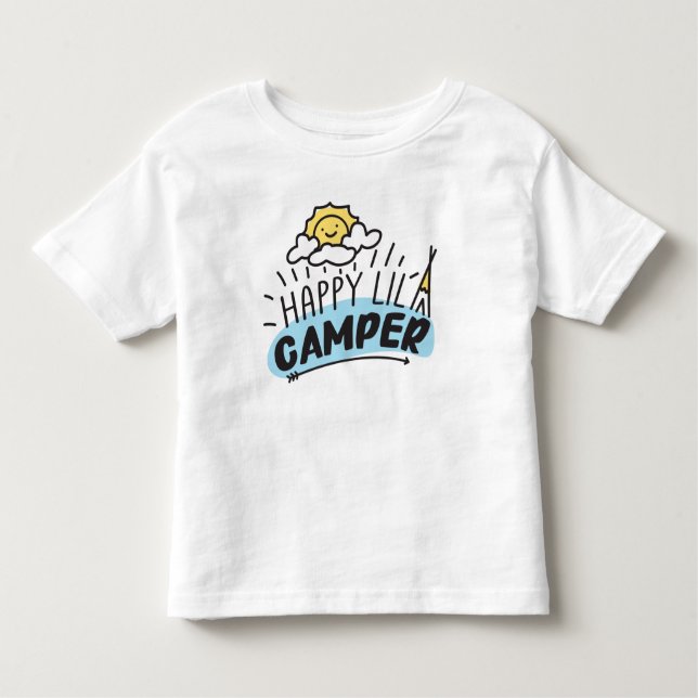 Bebé Feliz niño de Lil Camper, niño pequeño y camiseta  (Anverso)