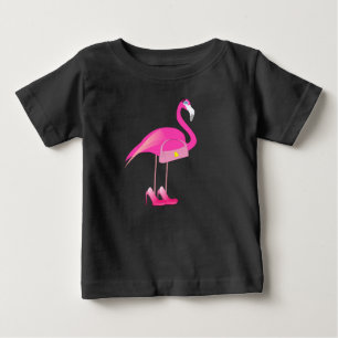 Bebé Flamenco rosado -  fino de la camiseta del jers