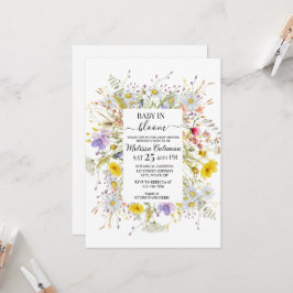 Bebé Flor Silvestre en Flor Invitación al Baby Sho