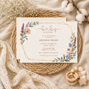Bebé Flor Silvestre en Flor Invitación de Baby Sho