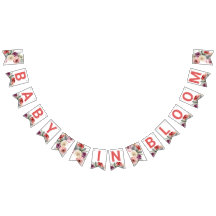 Bebé Floral acuático en banderas de conejo de sang