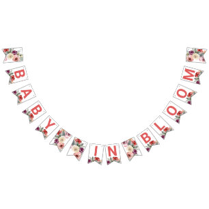 Bebé Floral acuático en banderas de conejo de sang