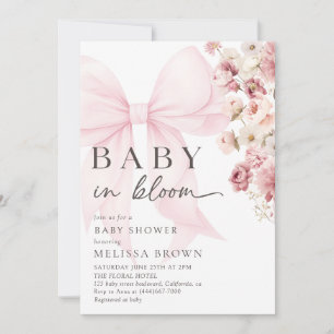 Bebé floral en sangre infunde invitación a Baby Sh