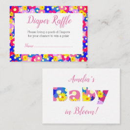 Bebé floral en tarjeta de gabinete de pañales de B