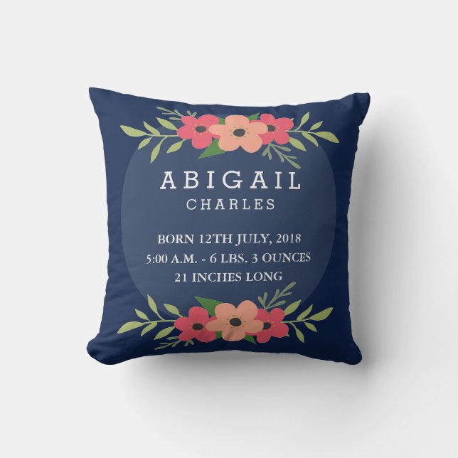 Bebé floral estaca almohada bebé (Anverso)