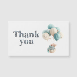 Bebé flotando con globos Diamante Gracias