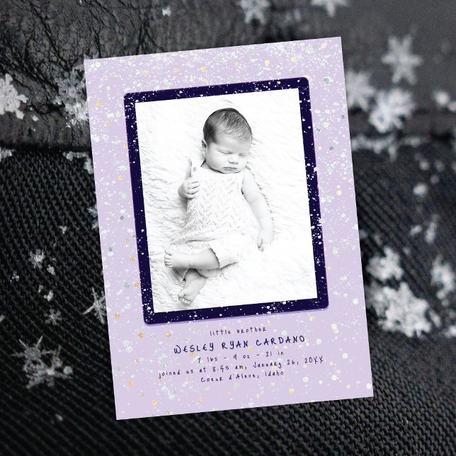 Bebé Flurry | Anuncio de nacimiento vertical (Subido por el creador)