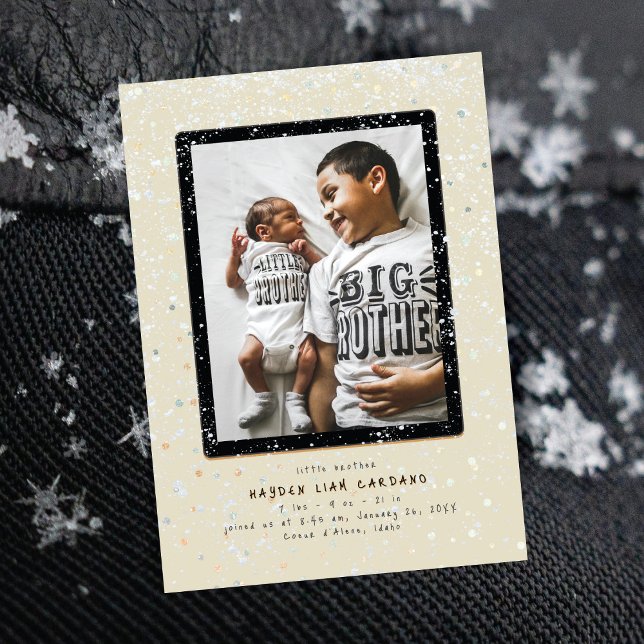 Bebé Flurry | Anuncio de nacimiento vertical (Subido por el creador)